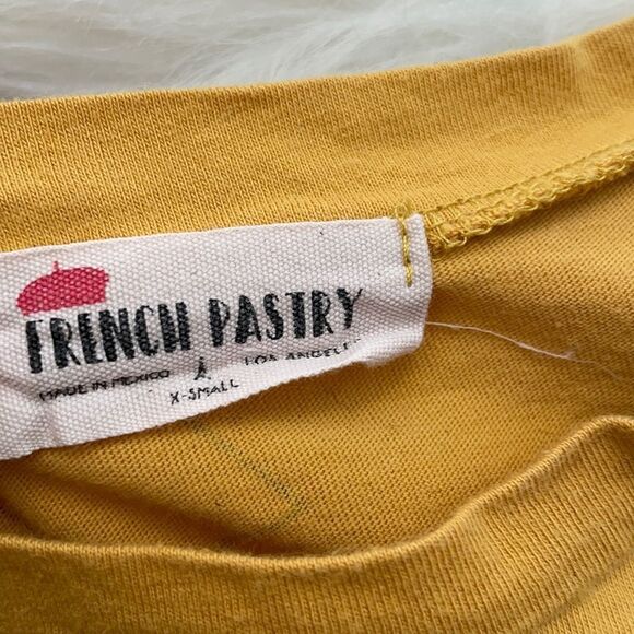 COPY - FRENCH PASTRY • french fry yellow crop top - Picture 5 of 6